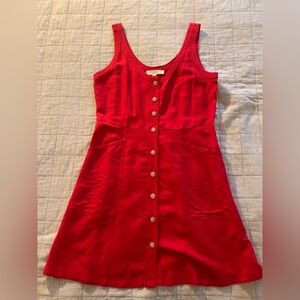 LOFT Vibrant Red A-line dress